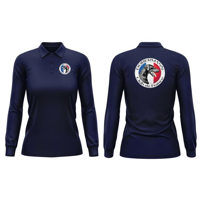 Polo Femme Manches Longues de qualité supérieure (matériau de personnalisation haut de gamme, imprimé en France)