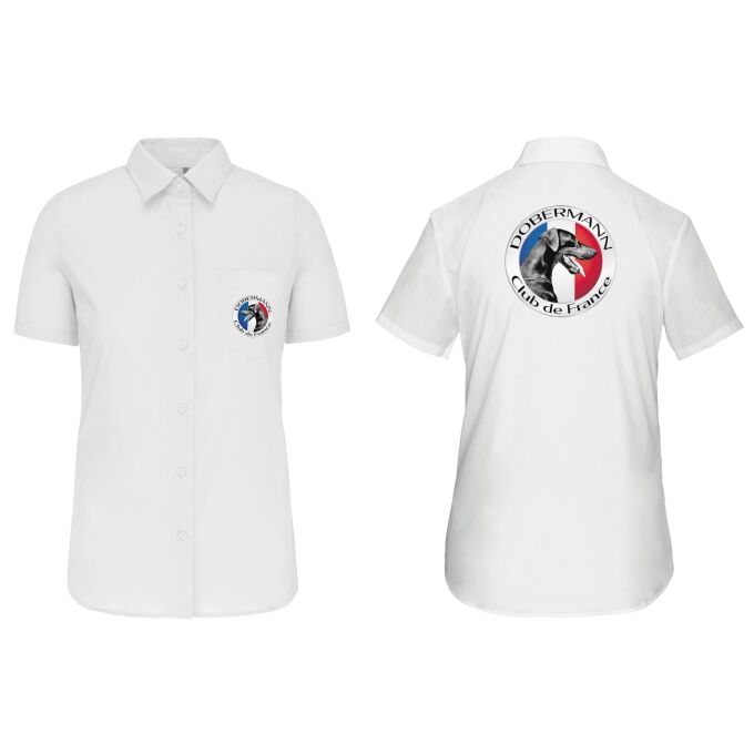 Chemise Femme légère à Manches Courtes de qualité supérieure (matériau de personnalisation haut de gamme, imprimé en France)